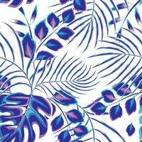 backround de plantas tropicais de verão desenhadas à mão. padrão sem costura botânico feito de folhas de plantas abstratas. desenho de esboço. estilo vintage. goof para roupa de cama, têxtil, tecido, papel de parede. projeto de verão vetor