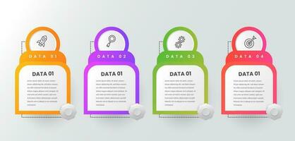 vetor de elementos de design de infográfico de negócios coloridos