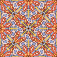 abstrato sem costura padrão com flor mandala. mosaico, azulejo. vetor