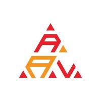 triângulo aav, design de logotipo de letra, monograma de design de logotipo de triângulo aav, logotipo de vetor de triângulo aav, aav com forma de triângulo, modelo aav com cor correspondente,