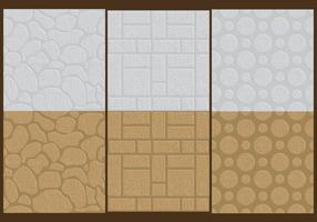 Texturas de parede de pedra vetor