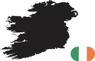 mapa e bandeira da Irlanda vetor