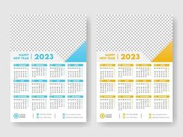 calendário 2023 semana começar segunda-feira vetor de modelo de design corporativo.