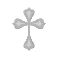 cruz cristã isolada no fundo branco vetor