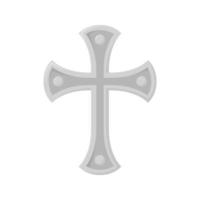 cruz cristã isolada no fundo branco vetor