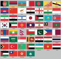 ilustração vetorial de conjunto de bandeiras de diferentes países vetor