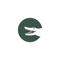 ilustração de design de logotipo de ícone de crocodilo vetor