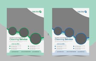 modelo de folheto de serviços de limpeza vetor