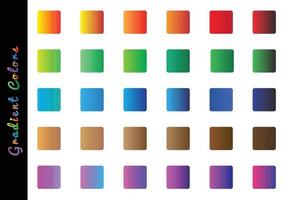 coleção de cores gradientes coloridas para artes digitais vetor