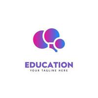 logotipo do aplicativo educacional vetor