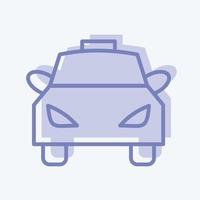 táxi ícone. adequado para símbolo automotivo. estilo de dois tons. design simples editável. vetor de modelo de design. ilustração simples