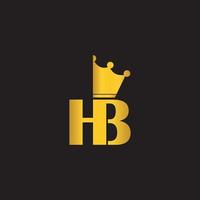 logotipo da carta hb vetor