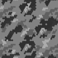 padrão militar de camuflagem hexagonal sem costura, vetor de fundo de textura de pano do exército