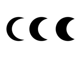 ilustração de design de vetor de lua isolada no fundo branco
