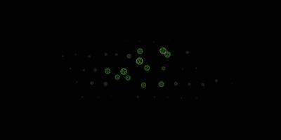 modelo de vetor verde escuro com sinais esotéricos.