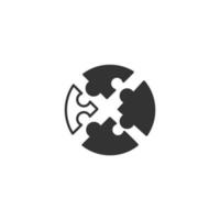 ícones de quebra-cabeça símbolo de elementos vetoriais para infográfico web vetor