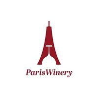logotipo da vinícola paris vetor