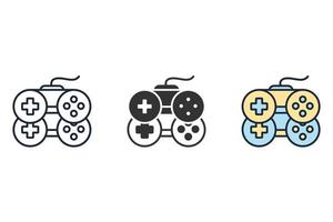 ícones do gamepad símbolo elementos vetoriais para infográfico web vetor