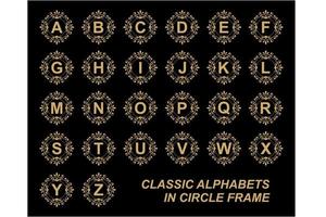 alfabeto vetorial no quadro clássico vetor