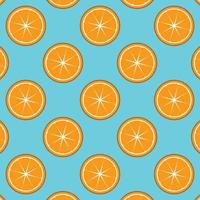 vetor de fundo de padrão de desenho animado de frutas laranja