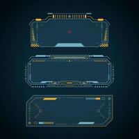 quadros hud. interface hud futurista. infográfico de informações de dados. projeto de conceito de ficção científica. ilustração vetorial. vetor