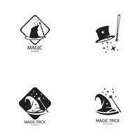 ilustração de chapéu mágico com varinha vetor