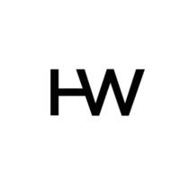 design criativo de logotipo de letra hw com vetor gráfico vetorial grátis