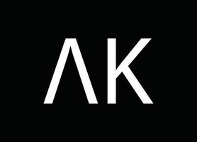 ak vetor de design de logotipo de letras iniciais