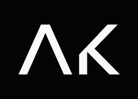 ak vetor de design de logotipo de letras iniciais