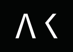 ak vetor de design de logotipo de letras iniciais