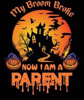 design de camiseta dos pais para o halloween vetor