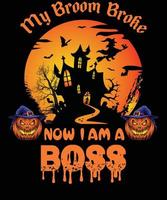 design de camiseta de chefe para o halloween vetor