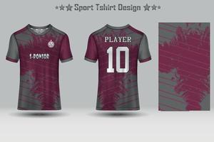 maquete de camisa de esporte de futebol design de t-shirt de padrão geométrico abstrato vetor