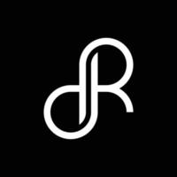 letra jr monograma geométrico moderno logotipo vetor