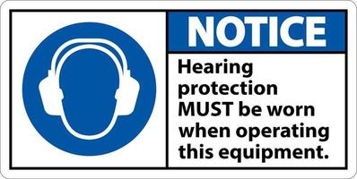 aviso de proteção auditiva deve ser usado sinal vetor