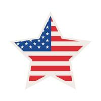 bandeira americana em estrela vetor