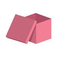 caixa de papelão rosa vetor