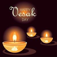 feliz dia de vesak vetor