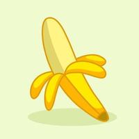 ilustração vetorial de fruta de banana amarela fofa vetor