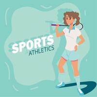 esportes atletismo feminino vetor