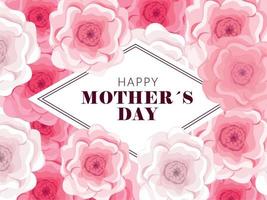 cartão floral feliz dia das mães vetor