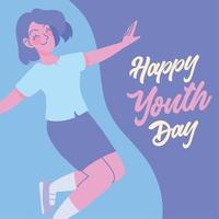 feliz dia da juventude vetor