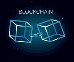 tecnologia blockchain digital vetor