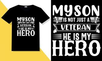 camiseta tipográfica svg veterano americano vetor