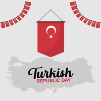 29 de outubro dia da turquia 29 ekim dia da república turca vetor