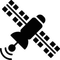 ícone de glifo de satélite vetor