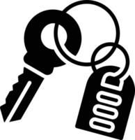 ícone de glifo de chave vetor