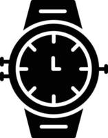 ícone de glifo de relógio de pulso vetor