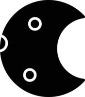 ícone de glifo de fase da lua vetor