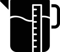 ícone de glifo de jarro de medição vetor